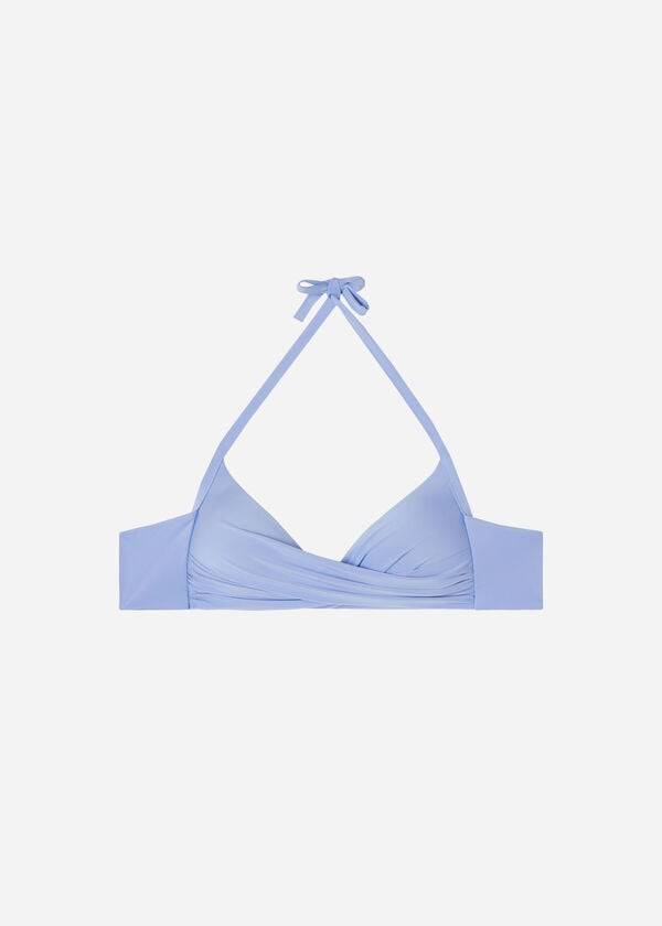 Arriba De Bikini Calzedonia Acolchado Triangle Indonesia Eco strass Mujer Azules | CL1926TV
