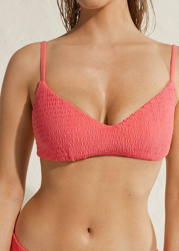 Arriba De Bikini Calzedonia Acolchado Triangle Lanzarote Mujer Rosas | CL1932AP