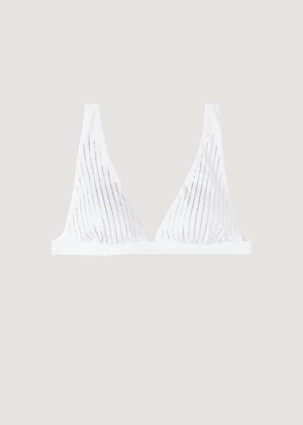Arriba De Bikini Calzedonia Acolchado Triangle Shanghai Mujer Blancas | CL1937HK