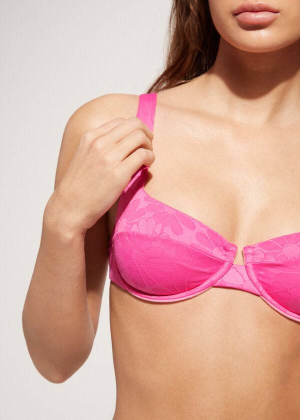 Arriba De Bikini Calzedonia Balconette Antibes Mujer Rosas | CL1662QZ
