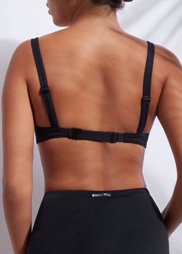 Arriba De Bikini Calzedonia Balconette Indonesia Mujer Negras | CL1664EX