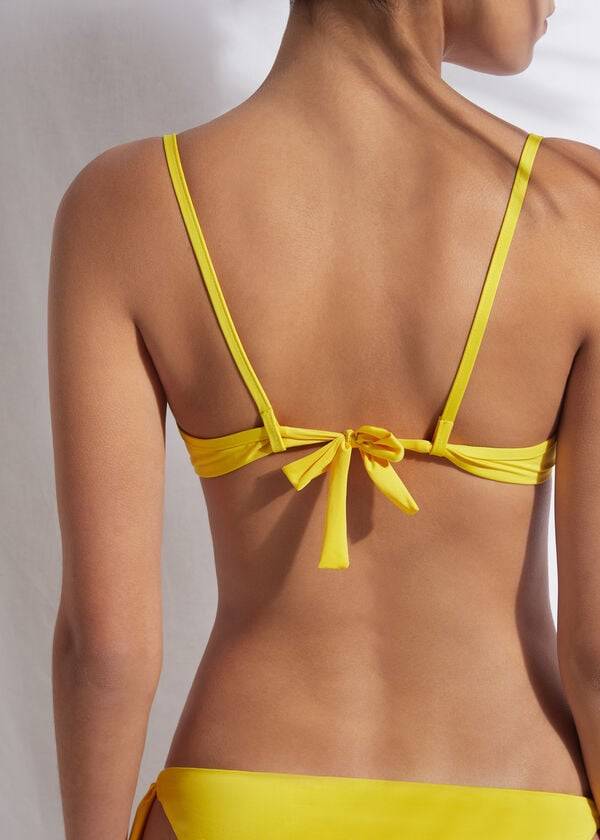 Arriba De Bikini Calzedonia Balconette Indonesia Eco Mujer Amarillo | CL1665RW