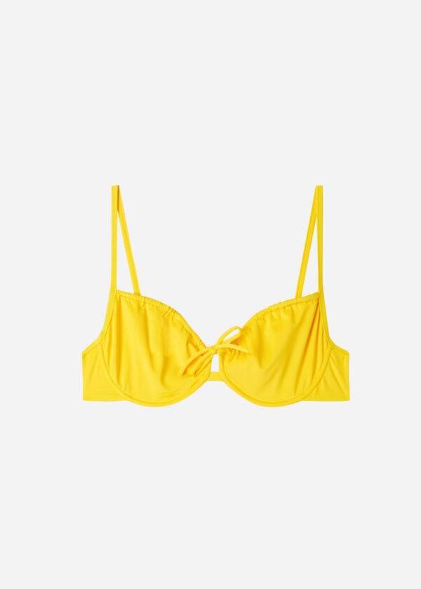 Arriba De Bikini Calzedonia Balconette Indonesia Eco Mujer Amarillo | CL1665RW