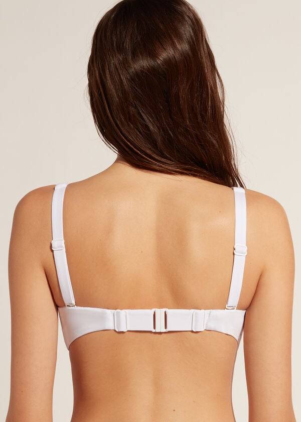 Arriba De Bikini Calzedonia Balconette Indonesia Eco cobey Mujer Blancas | CL1674DN
