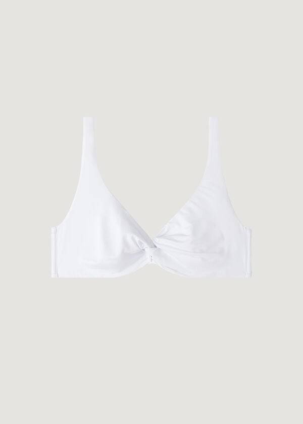 Arriba De Bikini Calzedonia Balconette Indonesia Eco cobey Mujer Blancas | CL1674DN