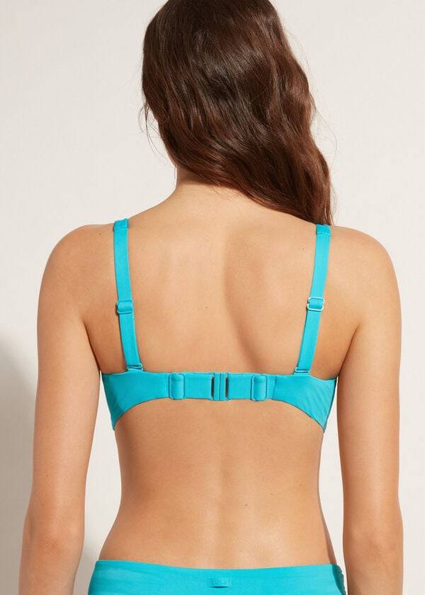 Arriba De Bikini Calzedonia Balconette Indonesia Eco cobey Mujer Turquesa | CL1675FM
