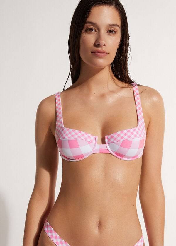 Arriba De Bikini Calzedonia Balconette Lione Mujer Rosas | CL1678JJ