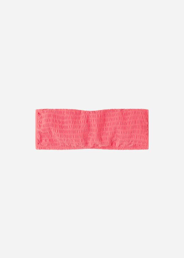 Arriba De Bikini Calzedonia Bandeau Lanzarote Mujer Rosas | CL1693YU