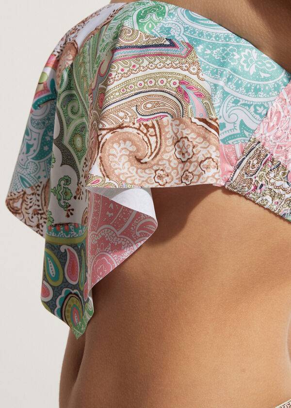 Arriba De Bikini Calzedonia Bandeau Saint Tropez Mujer Turquesa | CL1697PQ