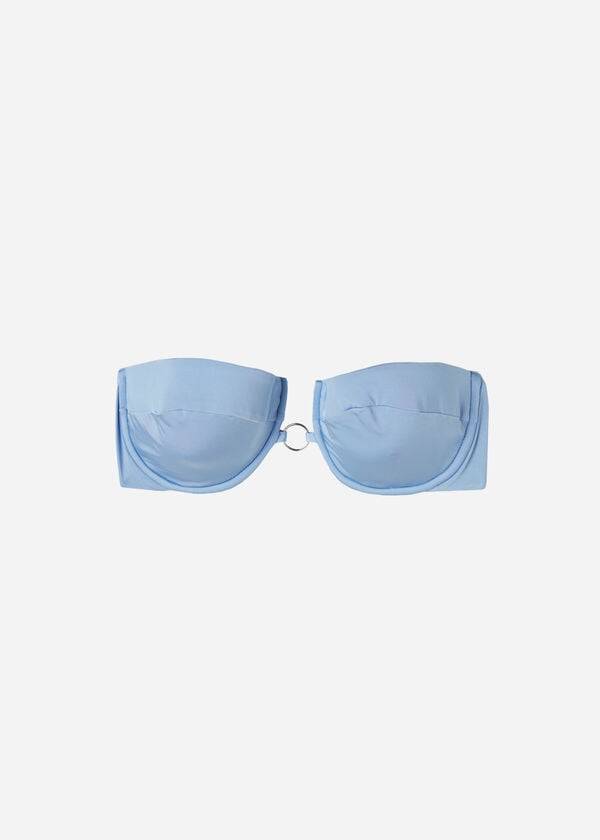 Arriba De Bikini Calzedonia Bandeau SwimsuitTop Abu Dhabi Mujer Azules | CL1698AP