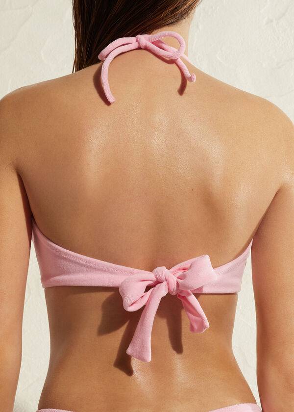 Arriba De Bikini Calzedonia Drawstring Bandeau Beverly Hills Eco Mujer Rosas | CL1709CE