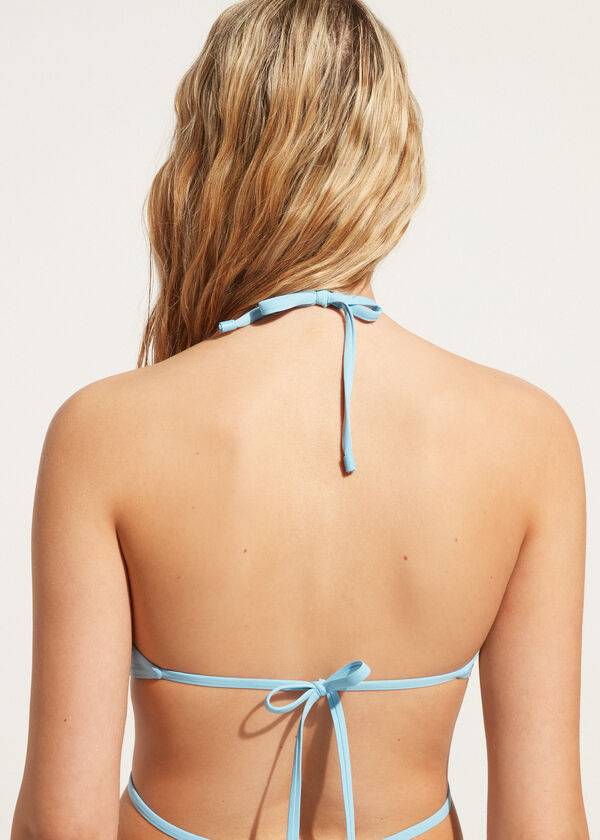 Arriba De Bikini Calzedonia Drawstring Bandeau Islamorada Mujer Azules | CL1711BC