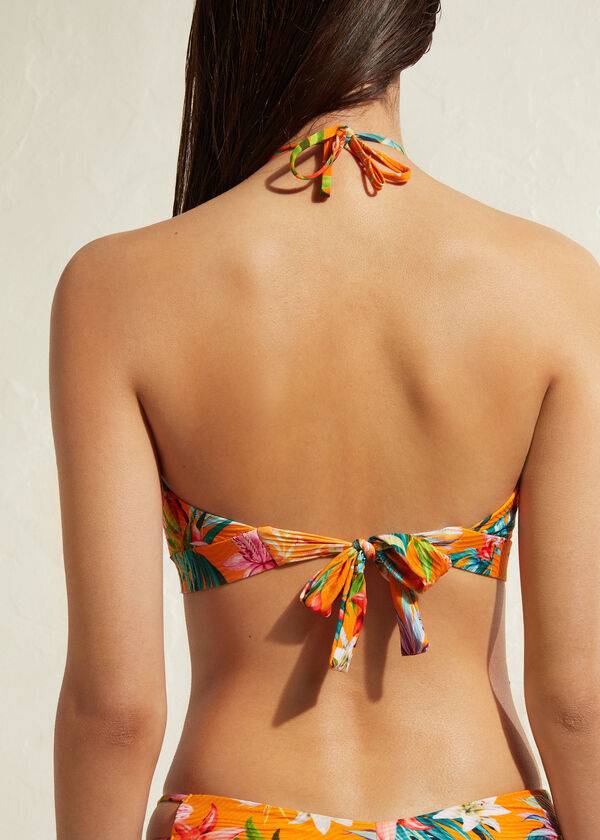 Arriba De Bikini Calzedonia Drawstring Bandeau Rio Eco Mujer Naranjas | CL1713MA