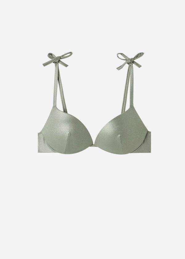 Arriba De Bikini Calzedonia Graduated Acolchado Push Up Antigua Mujer Verde | CL1716EX