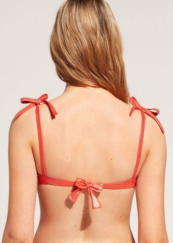 Arriba De Bikini Calzedonia Graduated Acolchado Push Up Antigua Mujer Coral Naranjas | CL1717RW