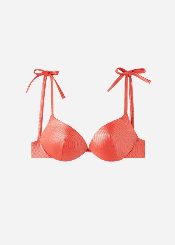 Arriba De Bikini Calzedonia Graduated Acolchado Push Up Antigua Mujer Coral Naranjas | CL1717RW