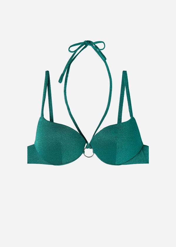 Arriba De Bikini Calzedonia Graduated Acolchado Push Up Hollywood Mujer Verde | CL1719YU
