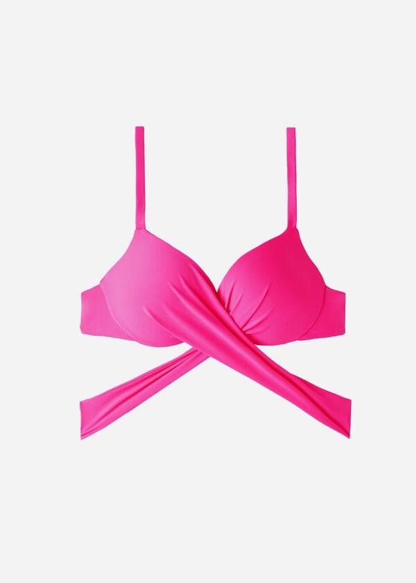 Arriba De Bikini Calzedonia Graduated Acolchado Push Up Indonesia Mujer Rosas | CL1722OR