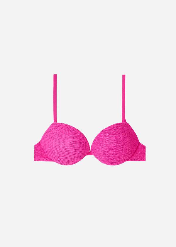 Arriba De Bikini Calzedonia Graduated Acolchado Push-Up Miami Mujer Rosas | CL1726DN