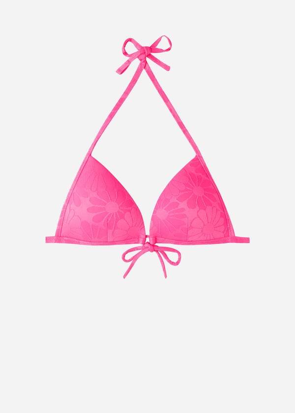 Arriba De Bikini Calzedonia Graduated Acolchado Triangle Antibes Mujer Rosas | CL1728GL