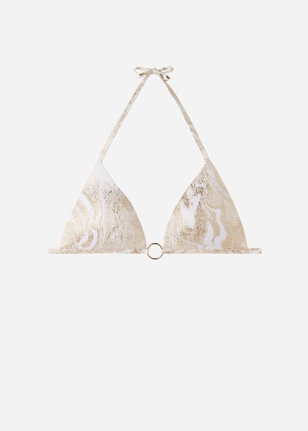 Arriba De Bikini Calzedonia Graduated Acolchado Triangle Melbourne Mujer Doradas | CL1745YU