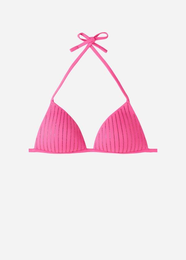 Arriba De Bikini Calzedonia Graduated Acolchado Triangle Shanghai Mujer Rosas | CL1747IS