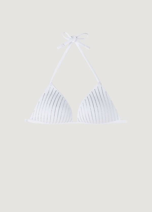 Arriba De Bikini Calzedonia Graduated Acolchado Triangle Shanghai Mujer Blancas | CL1749PQ