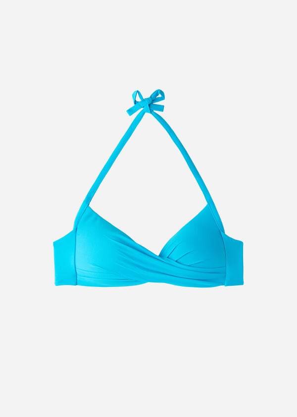 Arriba De Bikini Calzedonia Graduated Soft Crisscross Acolchado Triangle Indonesia Mujer Turquesa | CL1758LH