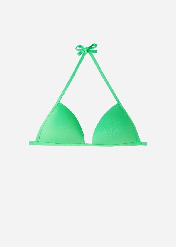 Arriba De Bikini Calzedonia Graduated Soft Acolchado Triangle Indonesia Mujer Verde | CL1761CE