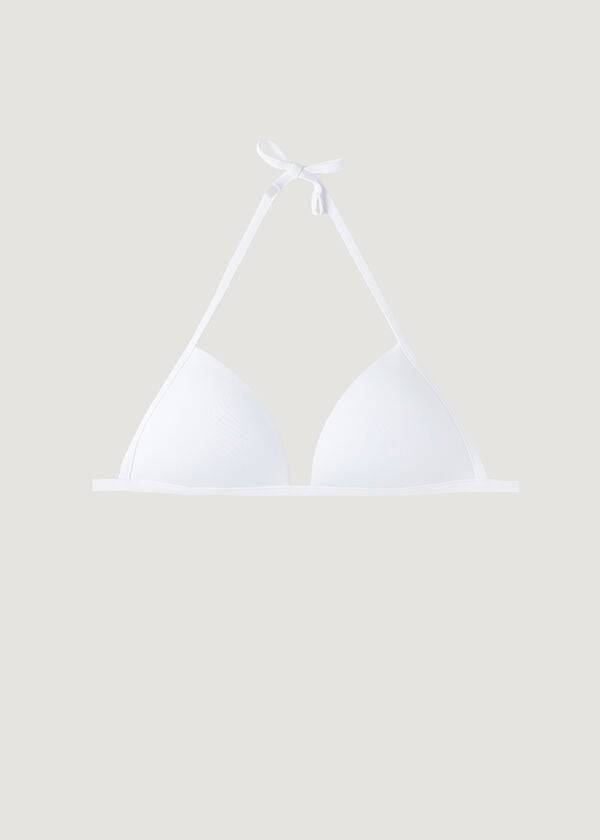 Arriba De Bikini Calzedonia Graduated Soft Acolchado Triangle Indonesia Mujer Blancas | CL1763BC