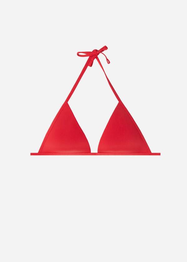 Arriba De Bikini Calzedonia Graduated Soft Acolchado Triangle Indonesia Mujer Rojas | CL1765MA