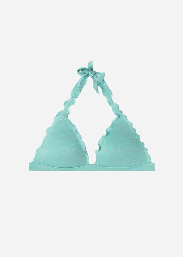 Arriba De Bikini Calzedonia Graduated Triangle Formentera Mujer Verde | CL1769RW