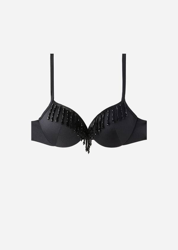 Arriba De Bikini Calzedonia Lightly Acolchado Push-up Taipei Mujer Negras | CL1777SO