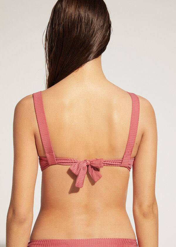 Arriba De Bikini Calzedonia Push-Up Bandeau Biarritz Mujer Marrones | CL1953YU