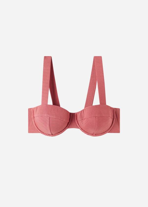 Arriba De Bikini Calzedonia Push-Up Bandeau Biarritz Mujer Marrones | CL1953YU
