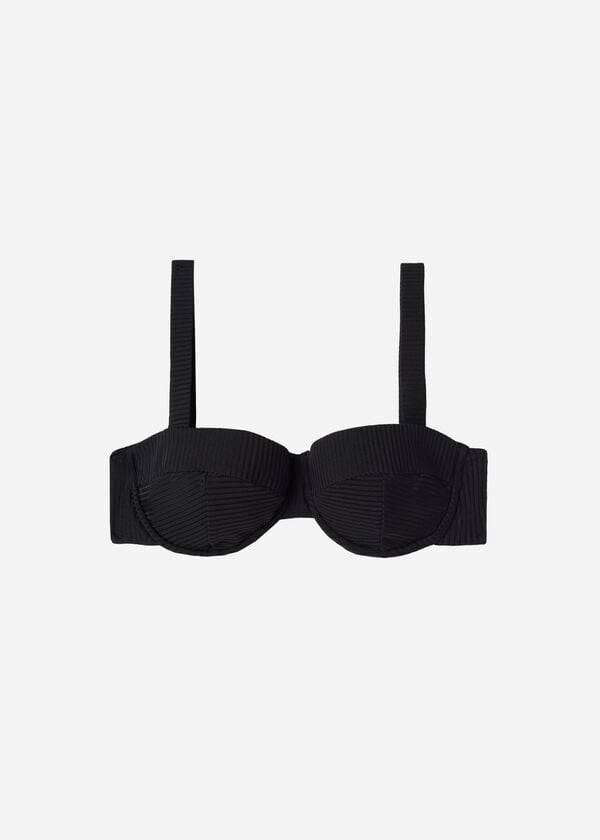 Arriba De Bikini Calzedonia Push-Up Bandeau Parigi Mujer Negras | CL1955IS