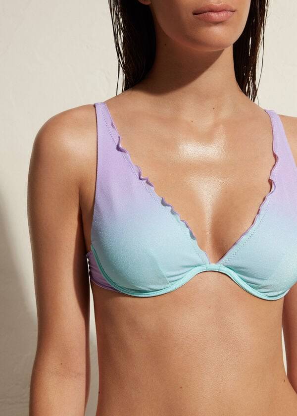 Arriba De Bikini Calzedonia Push Up Madrid Mujer Moradas | CL1951RW