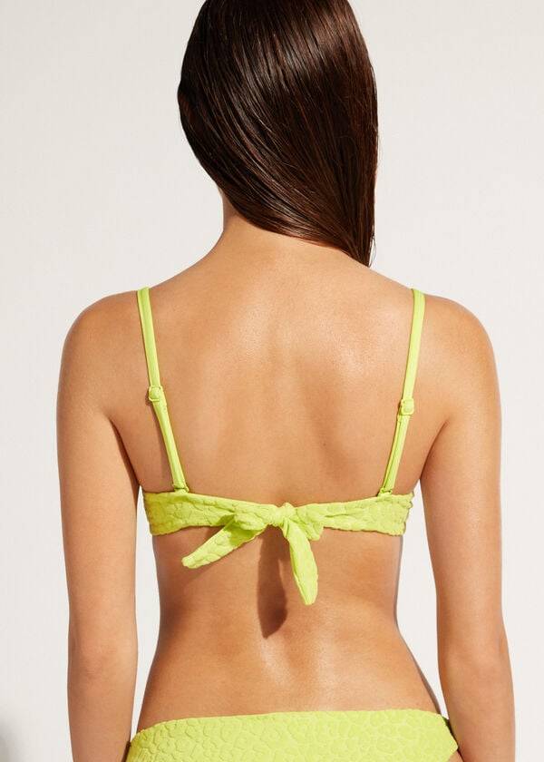 Arriba De Bikini Calzedonia Removable Padding Push Up Bangkok Mujer Verde | CL1956OR