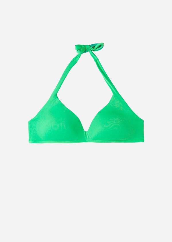 Arriba De Bikini Calzedonia Soft Acolchado Triangle Indonesia Mujer Verde | CL1965KI