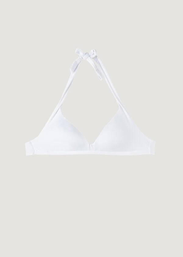 Arriba De Bikini Calzedonia Soft Acolchado Triangle Indonesia Mujer Blancas | CL1967ZG