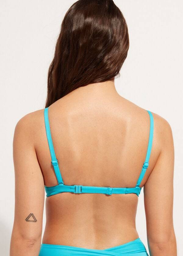 Arriba De Bikini Calzedonia Soft Graduated Super Acolchado Push-up Indonesia Mujer Turquesa | CL1960DN