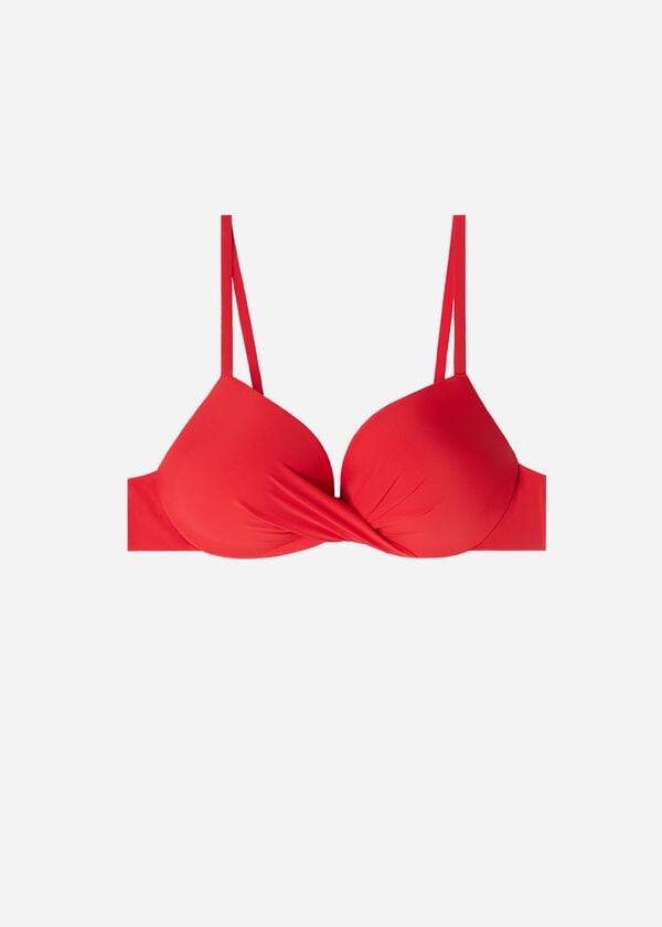 Arriba De Bikini Calzedonia Soft Graduated Super Acolchado Push-up Indonesia Mujer Rojas | CL1961FM