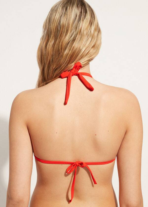 Arriba De Bikini Calzedonia String Triangle Berlino Mujer Rojas | CL1971BC