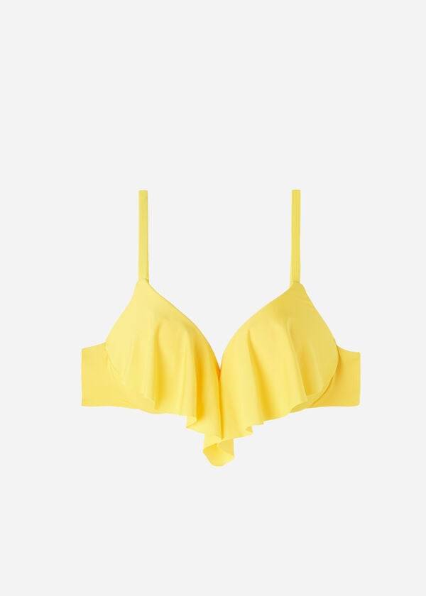 Arriba De Bikini Calzedonia Super Acolchado Push Up Indonesia Eco rosa Mujer Amarillo | CL1979YU