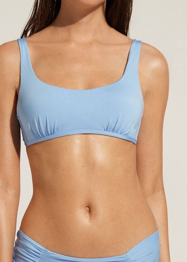 Arriba De Bikini Calzedonia Tank Estilo Indonesia Eco Mujer Azules | CL1992LH