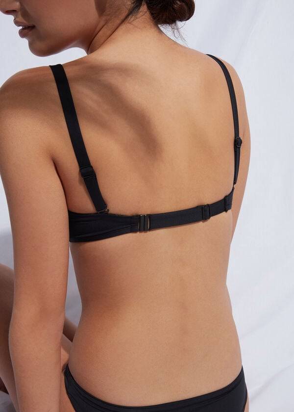 Arriba De Bikini Calzedonia Tank Estilo Indonesia Eco rosa Mujer Negras | CL1994XF