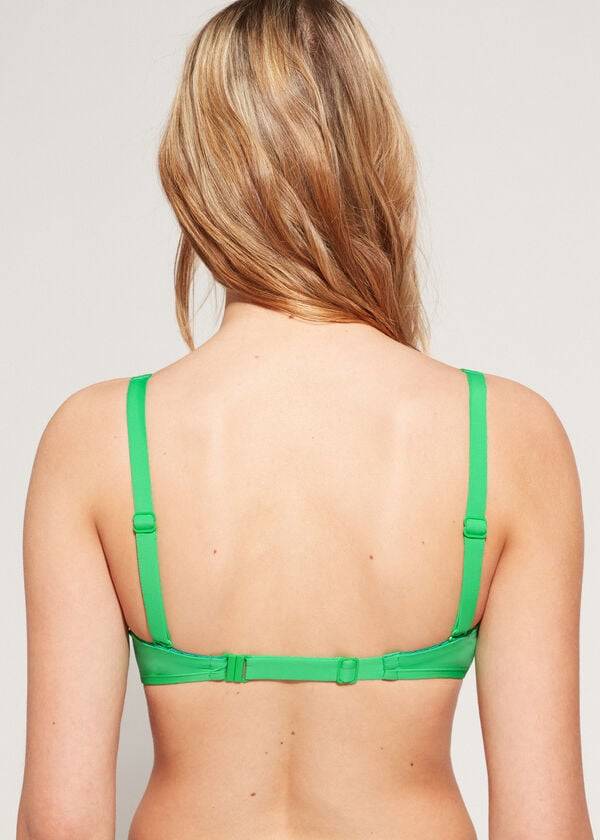 Arriba De Bikini Calzedonia Tank Estilo Indonesia Eco rosa Mujer Verde | CL1995CE