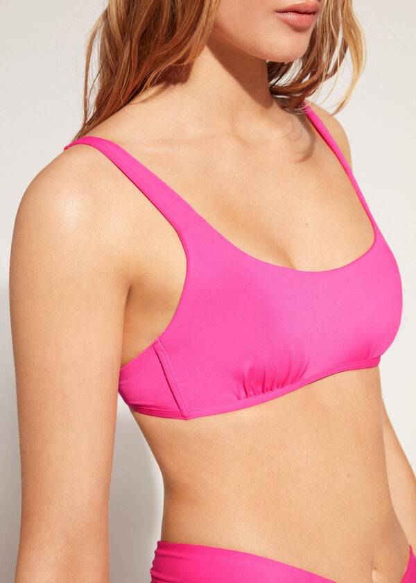 Arriba De Bikini Calzedonia Tank Estilo Indonesia Eco rosa Mujer Rosas | CL1996VD