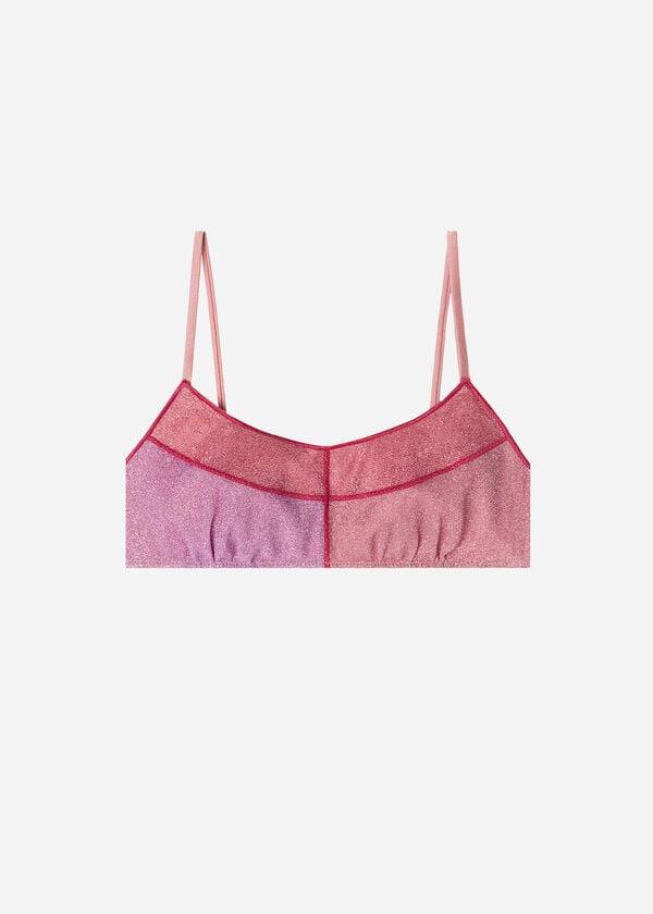 Arriba De Bikini Calzedonia Tank Estilo Lamé Lisbona Mujer Rosas | CL1997BC
