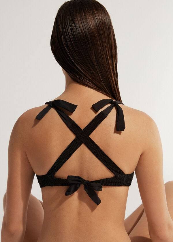 Arriba De Bikini Calzedonia Tank Mykonos Mujer Negras | CL1983PQ
